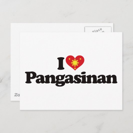 Carte Postale J'aime Pangasinan (Devant / Derrière)