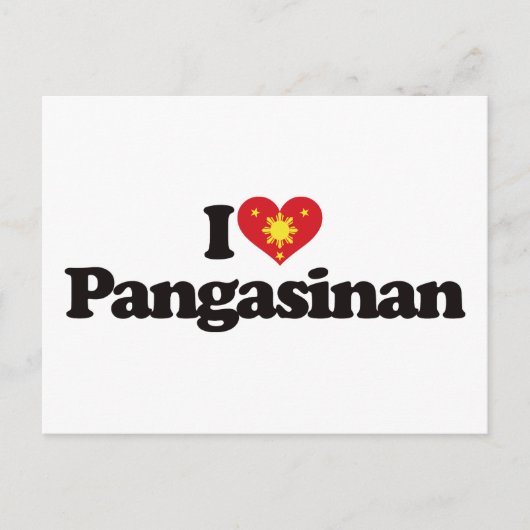 Carte Postale J'aime Pangasinan (Devant)