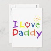 Carte Postale J'aime papa (Devant / Derrière)