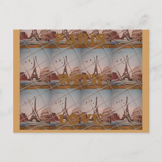 Carte Postale J'aime Paris (Devant)