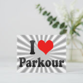 Carte Postale J'aime Parkour (Debout devant)