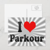 Carte Postale J'aime Parkour (Devant / Derrière)