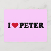 CARTE POSTALE J'AIME PETER (Devant)