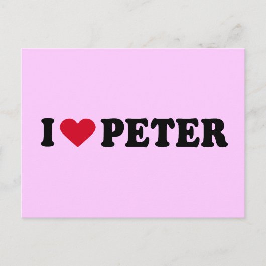 CARTE POSTALE J'AIME PETER (Devant)