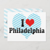 Carte Postale J'aime Philadelphie (Devant / Derrière)