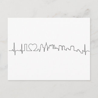 Carte Postale J'aime Philadelphie dans un style ecg extraordinai