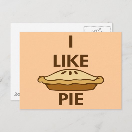 Carte Postale J'Aime Pie (Devant / Derrière)