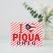Carte Postale J'aime Piqua, Ohio (Debout devant)