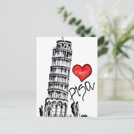 Carte Postale J'aime Pisa (Debout devant)