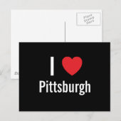 Carte Postale J'aime Pittsburgh (Devant / Derrière)
