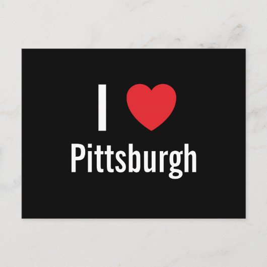 Carte Postale J'aime Pittsburgh (Devant)