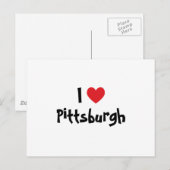 Carte Postale J'aime Pittsburgh (Devant / Derrière)