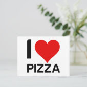 CARTE POSTALE J'AIME PIZZA COEUR (Debout devant)