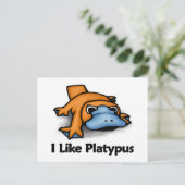 Carte Postale J'Aime Platypus (Debout devant)