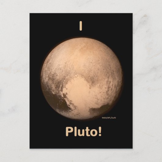 Carte Postale J'aime Pluton ! (Devant)