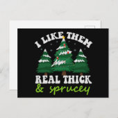 Carte Postale J'aime qu'ils soient vraiment épais et sapin de No (Devant / Derrière)