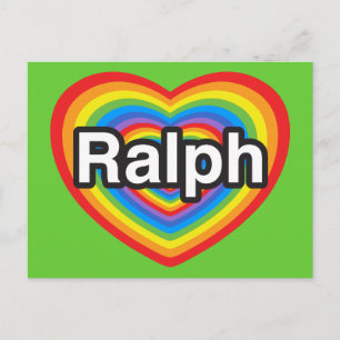 Carte Postale J'aime Ralph. Je t'aime Ralph. Cœur