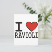 Carte Postale J'aime Ravioli (Debout devant)