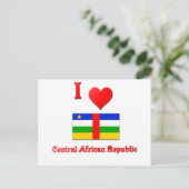 Carte Postale J'aime République Centrafricaine (Debout devant)