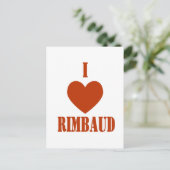 Carte Postale J'aime Rimbaud (Debout devant)