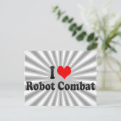 Carte Postale J'aime Robot Combat (Debout devant)