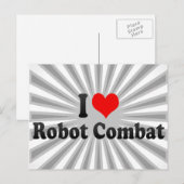 Carte Postale J'aime Robot Combat (Devant / Derrière)