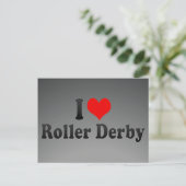 Carte Postale J'aime Roller Derby (Debout devant)