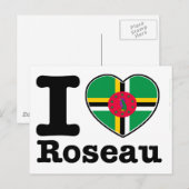 Carte Postale J'aime Roseau (Devant / Derrière)