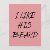 Carte Postale J'aime sa barbe homme barbu drôle (Devant)