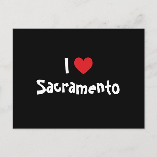 Carte Postale J'aime Sacramento (Devant)