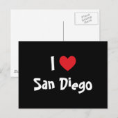 Carte Postale J'aime San Diego (Devant / Derrière)