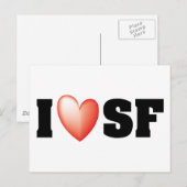 Carte Postale J'aime San Francisco (Devant / Derrière)