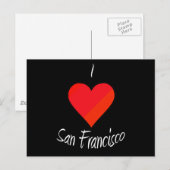 Carte Postale J'aime San Francisco (Devant / Derrière)