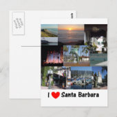 Carte Postale J'aime Santa Barbara (Devant / Derrière)