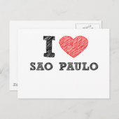 Carte Postale J'aime Sao Paulo (Devant / Derrière)