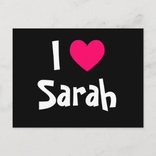 Carte Postale J'aime Sarah