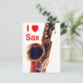 Carte Postale J'aime Sax (Debout devant)