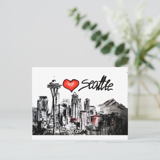 Carte Postale J'aime Seattle (Debout devant)