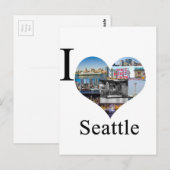 Carte Postale J'aime Seattle (Devant / Derrière)