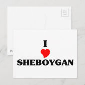 Carte Postale J'aime Sheboygan (Devant / Derrière)