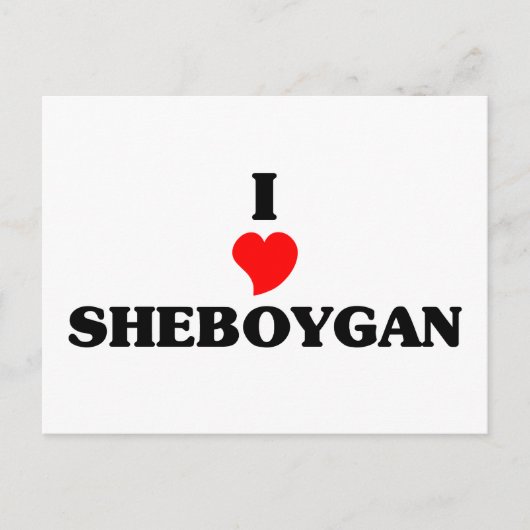 Carte Postale J'aime Sheboygan (Devant)