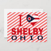 Carte Postale J'aime Shelby, Ohio (Devant / Derrière)