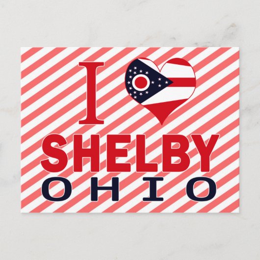 Carte Postale J'aime Shelby, Ohio (Devant)