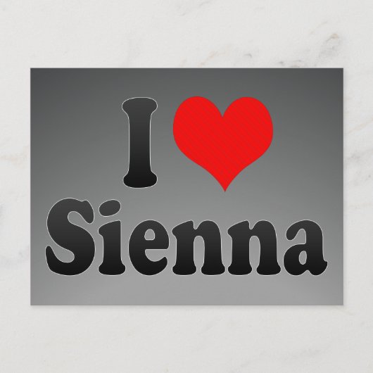Carte Postale J'aime Sienna (Devant)