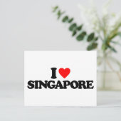 CARTE POSTALE J'AIME SINGAPOUR (Debout devant)