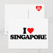 CARTE POSTALE J'AIME SINGAPOUR (Devant / Derrière)