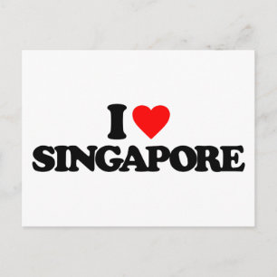 CARTE POSTALE J'AIME SINGAPOUR