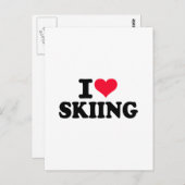 Carte Postale J'aime Ski (Devant / Derrière)