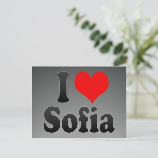 Carte Postale J'aime Sofia (Debout devant)