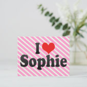 Carte Postale J'aime Sophie (Debout devant)